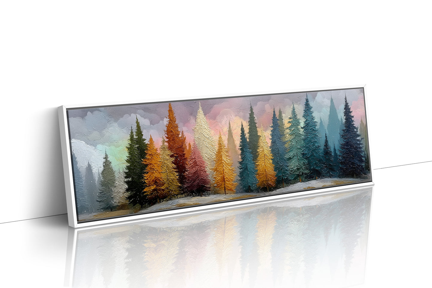 Winter Pines in Painted Light