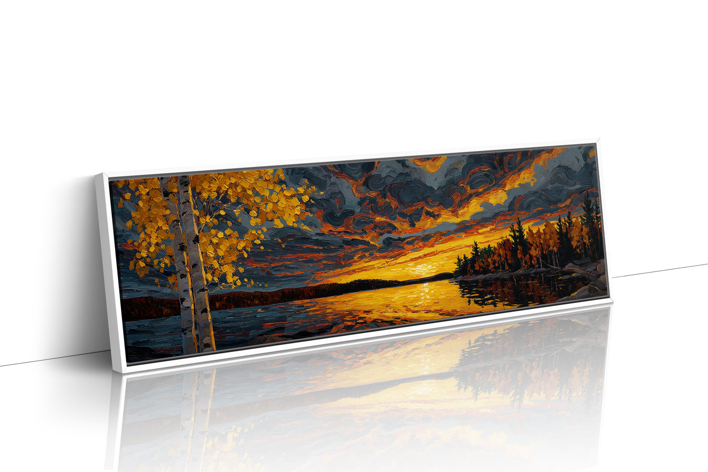 Sunset Across the Autumn Lake