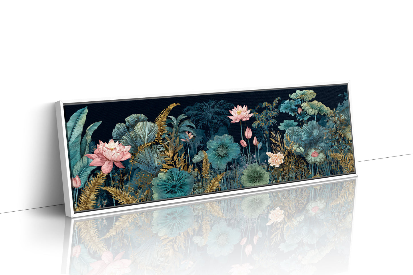 Lotus Garden Under Midnight Blue