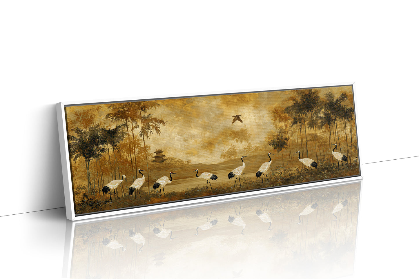 Cranes Crossing the Golden Grove