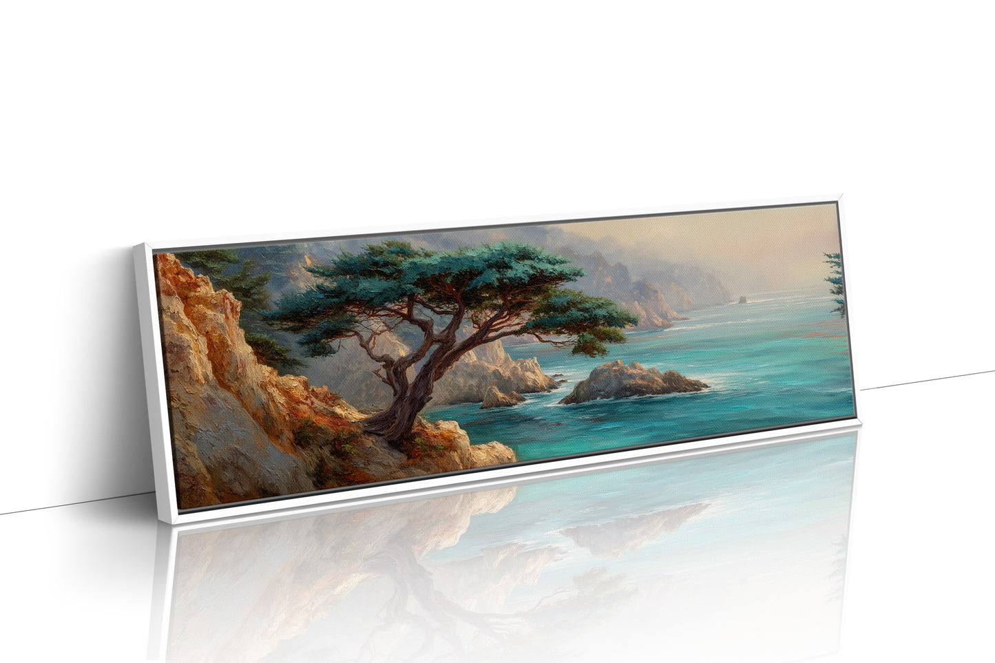 Windswept Tree Above Turquoise Shores