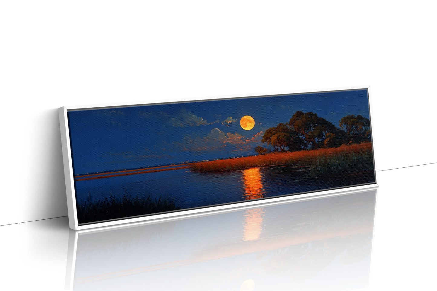Moonrise Over the Quiet Marsh