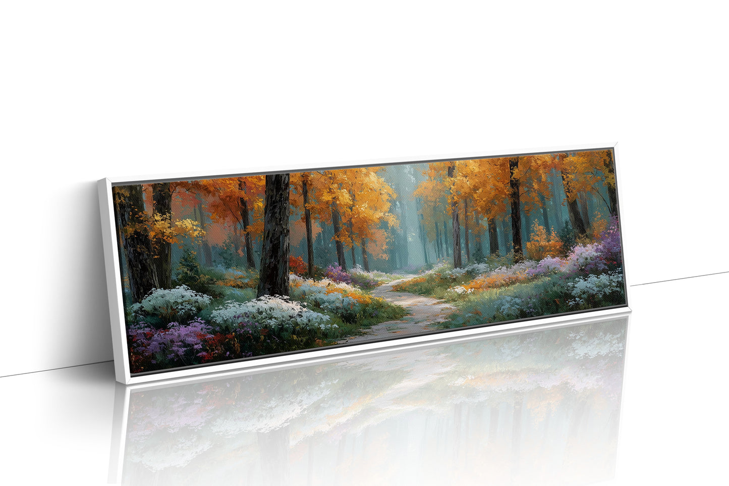 Autumn Path Through the Blooming Wood