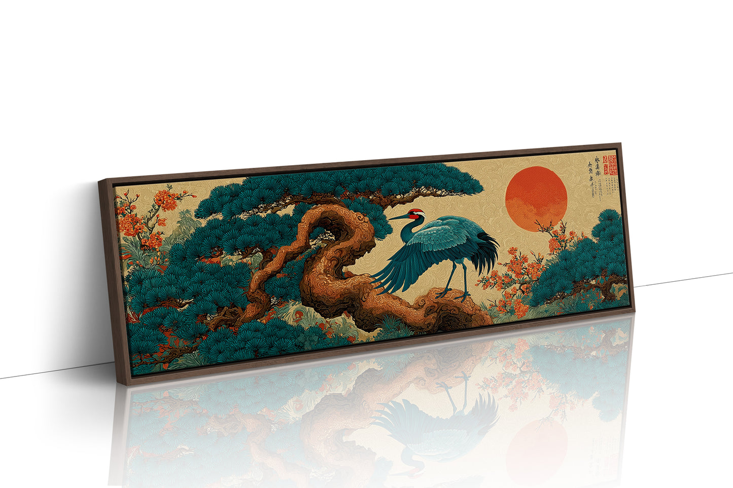 Cranes Beneath the Red Sun