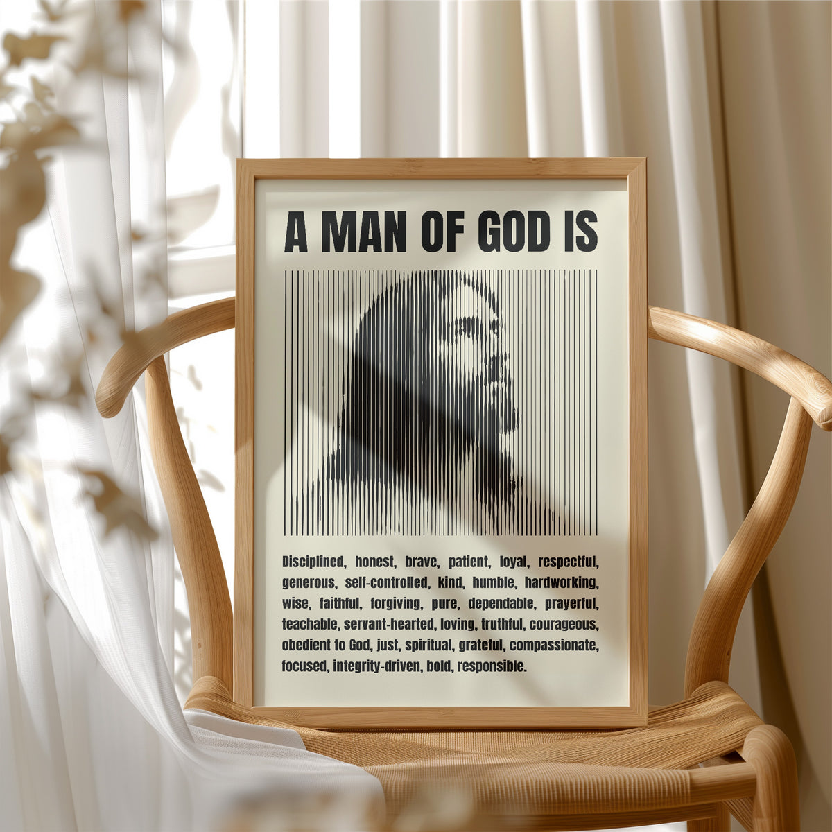 A Man of God: Line Portrait Virtues