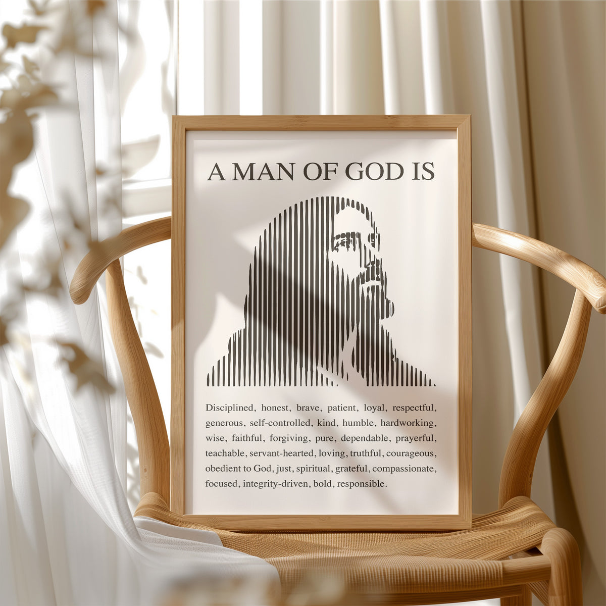 A Man of God: Ivory Line Portrait
