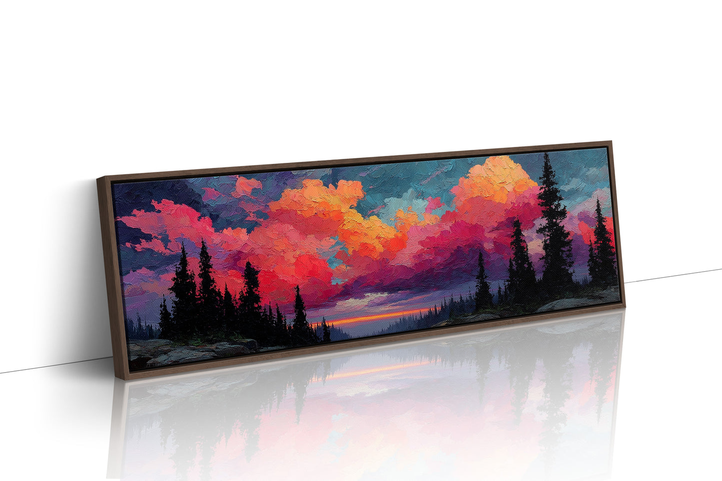 Crimson Skies Over Silent Pines