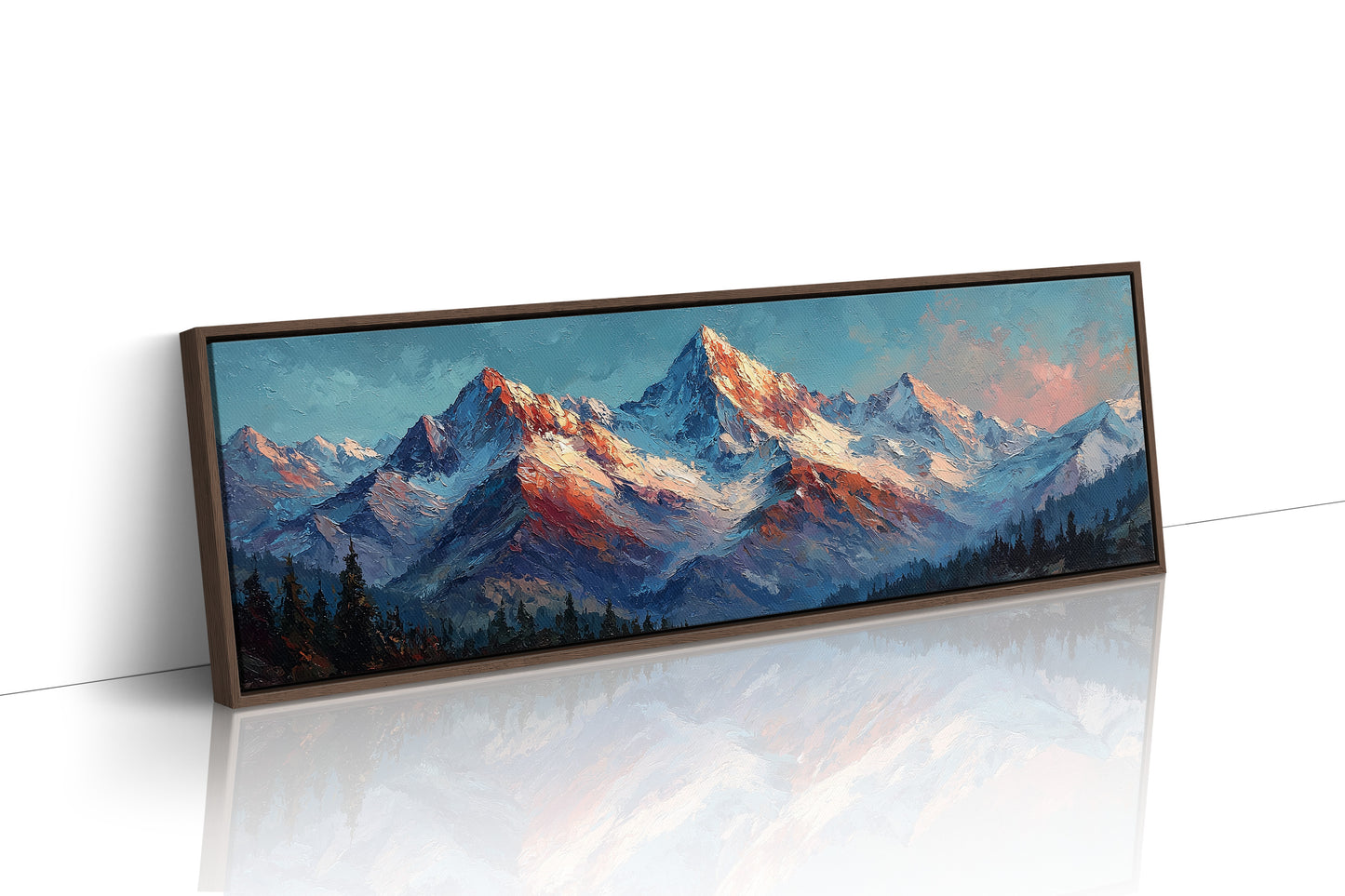 Crimson Light on Alpine Peaks