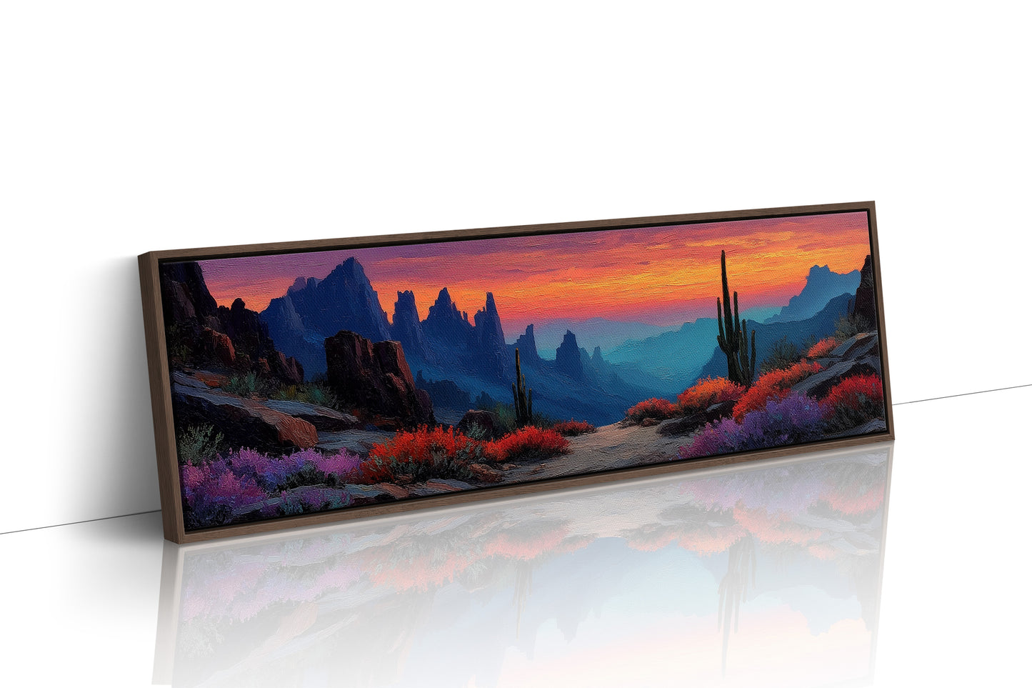 Desert Glow Beyond the Cliffs