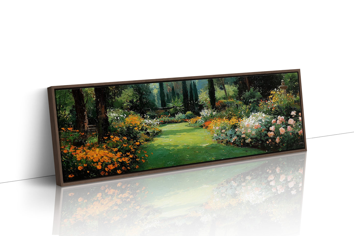 Sunlit Garden Path in Bloom