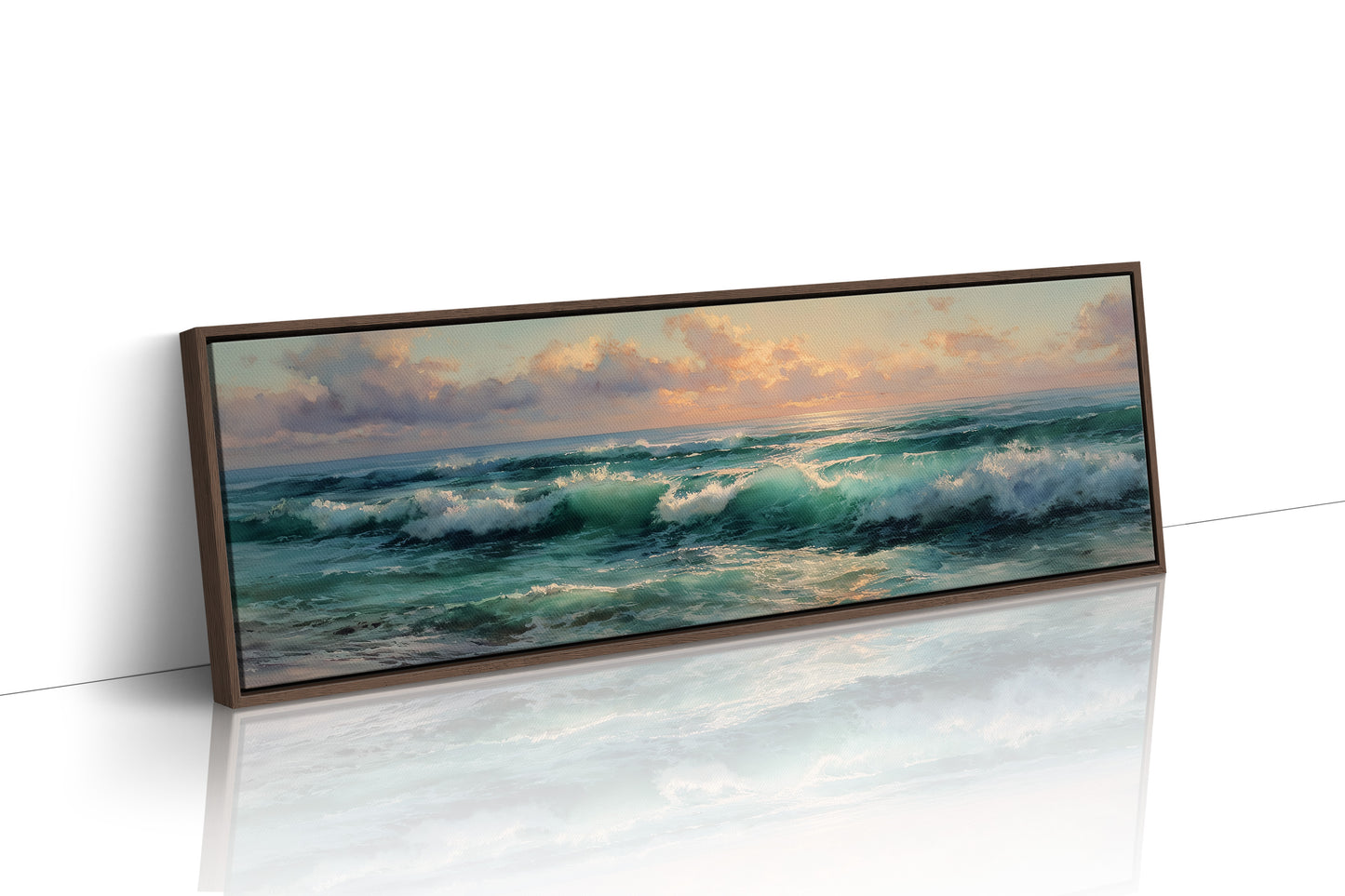 Golden Light Over Rolling Ocean Waves