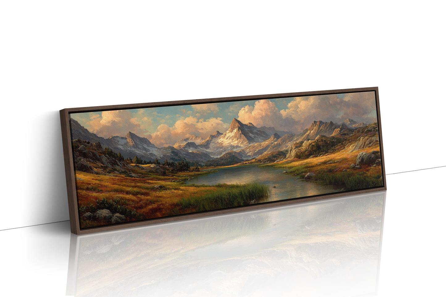 Golden Valley Beneath Alpine Peaks