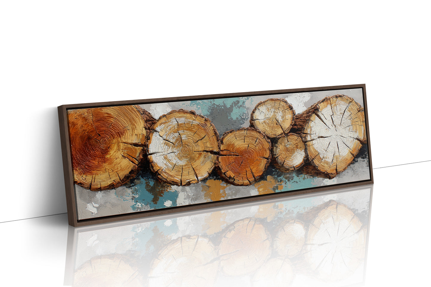 Rustic Wood Log Cross Section Wall Art