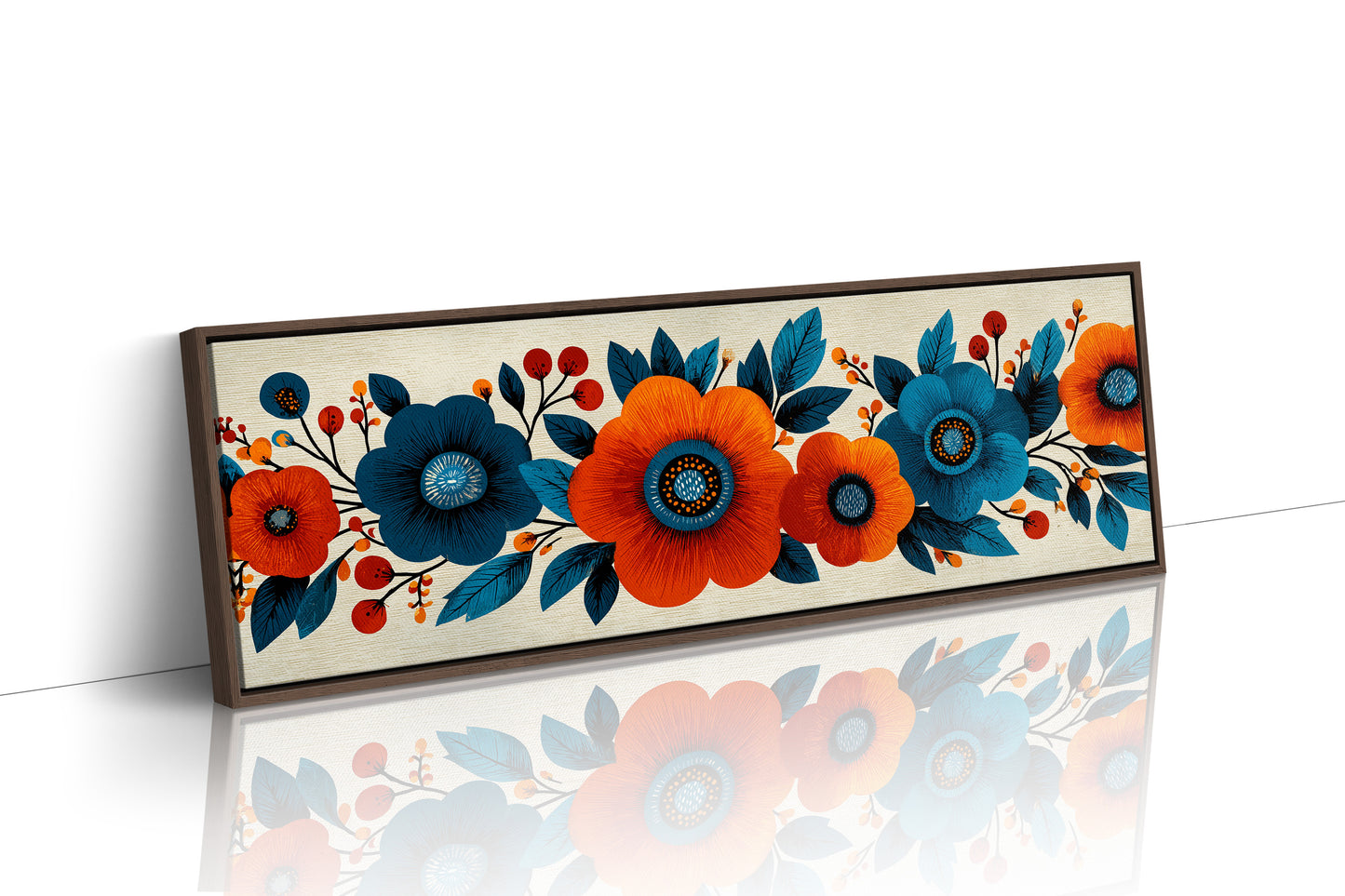 Bold Blooms in Autumn Blue
