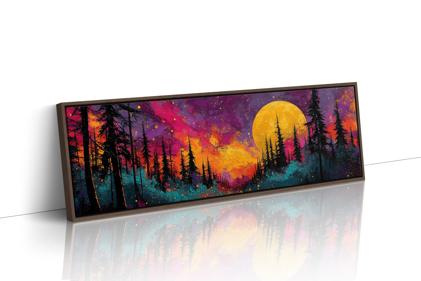 Moonrise Through Painted Fire