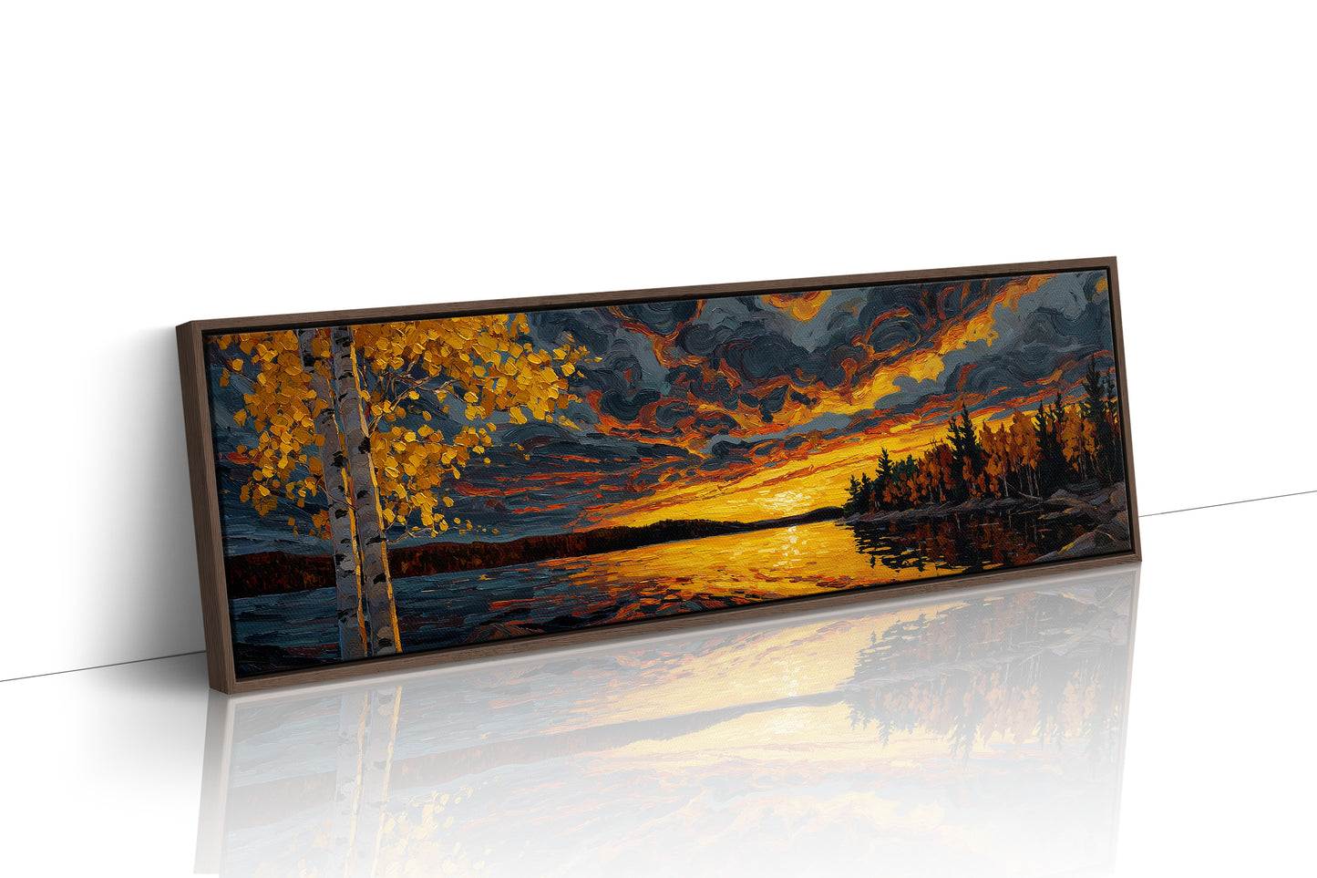 Sunset Across the Autumn Lake