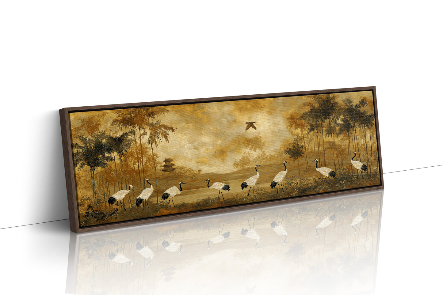 Cranes Crossing the Golden Grove