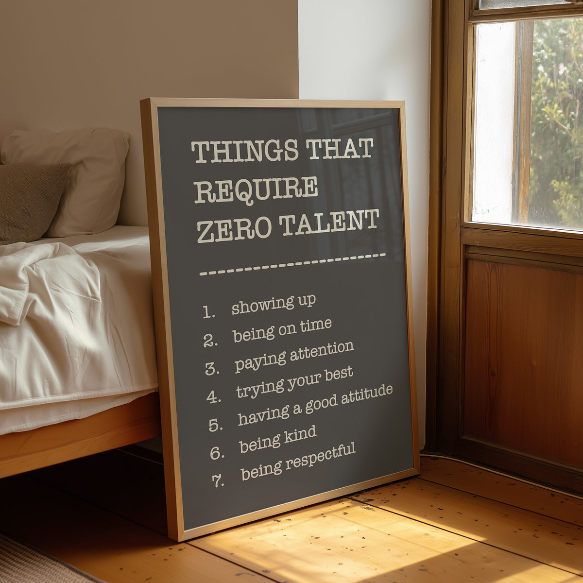 Things That Require Zero Talent, Gray Serif