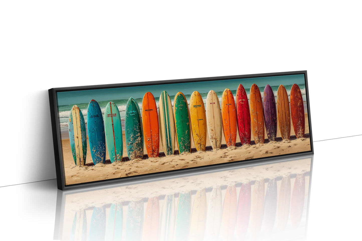 Vintage Surfboard Rainbow