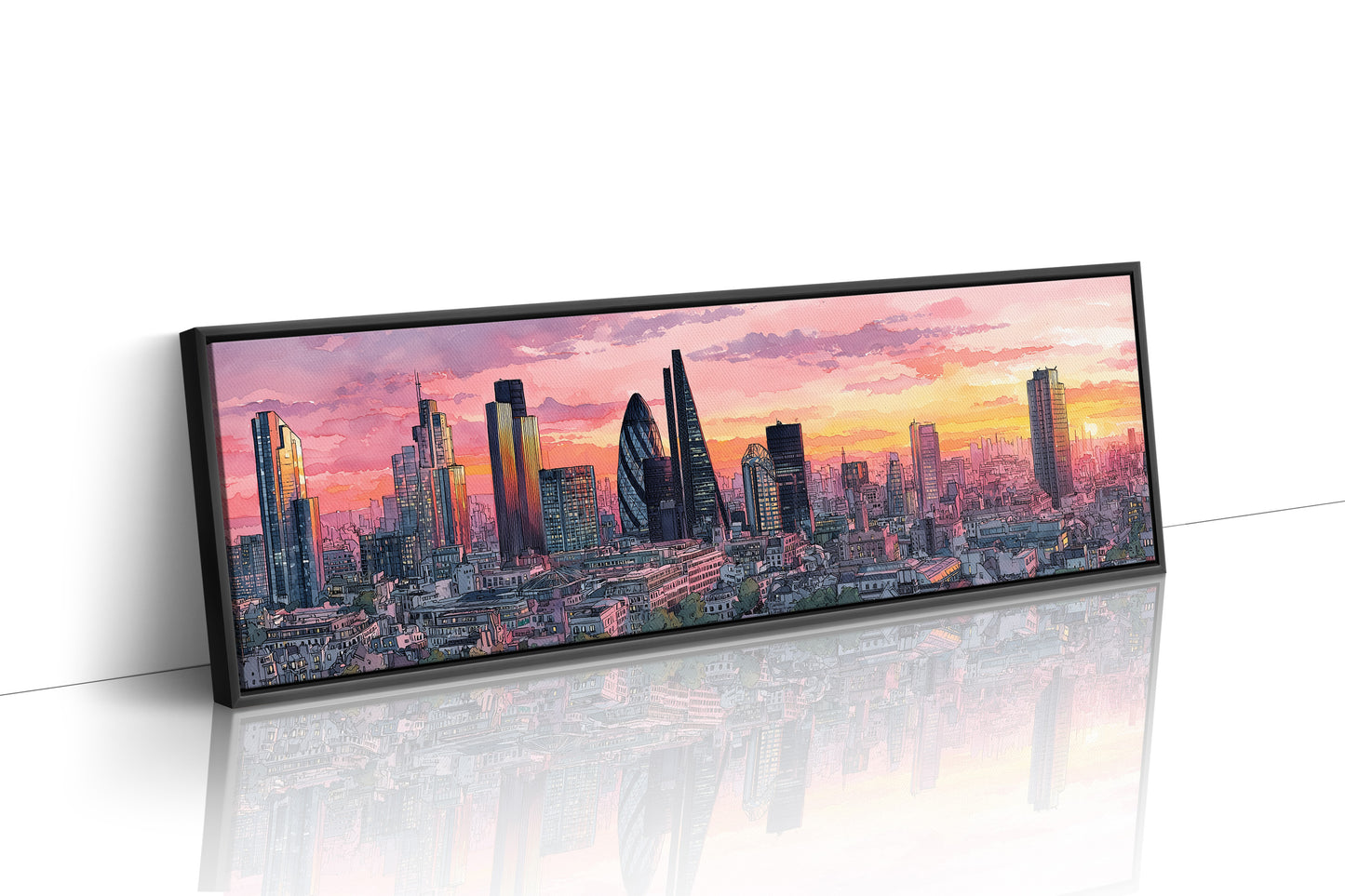 London Skyline In Sunset Glow