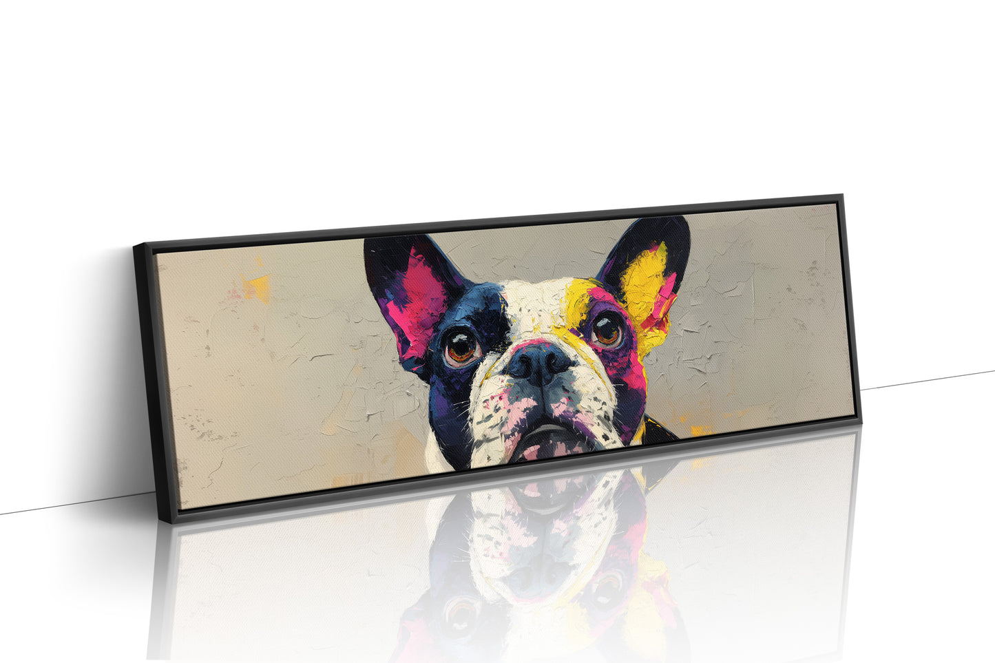 Color Burst Boston Terrier Portrait