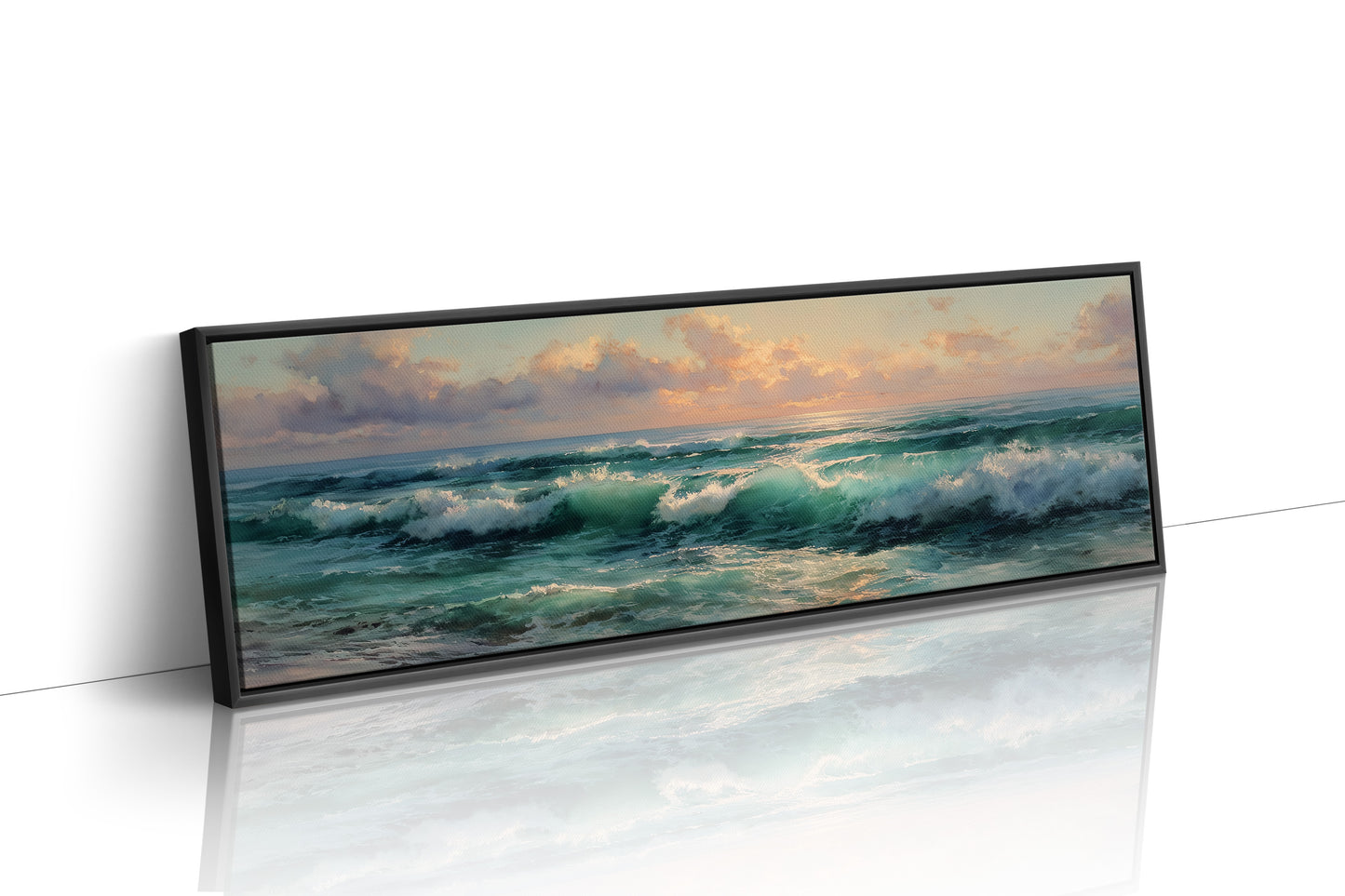 Golden Light Over Rolling Ocean Waves