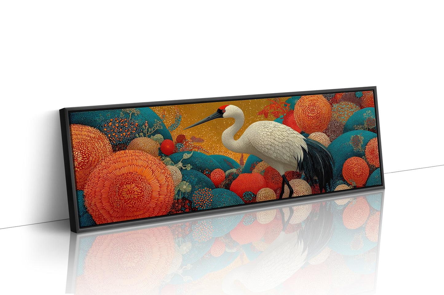 Crane Among the Coral Garden