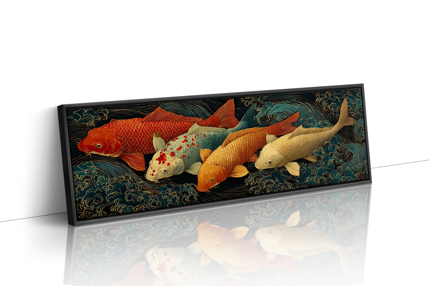 Koi Beneath the Midnight Waves
