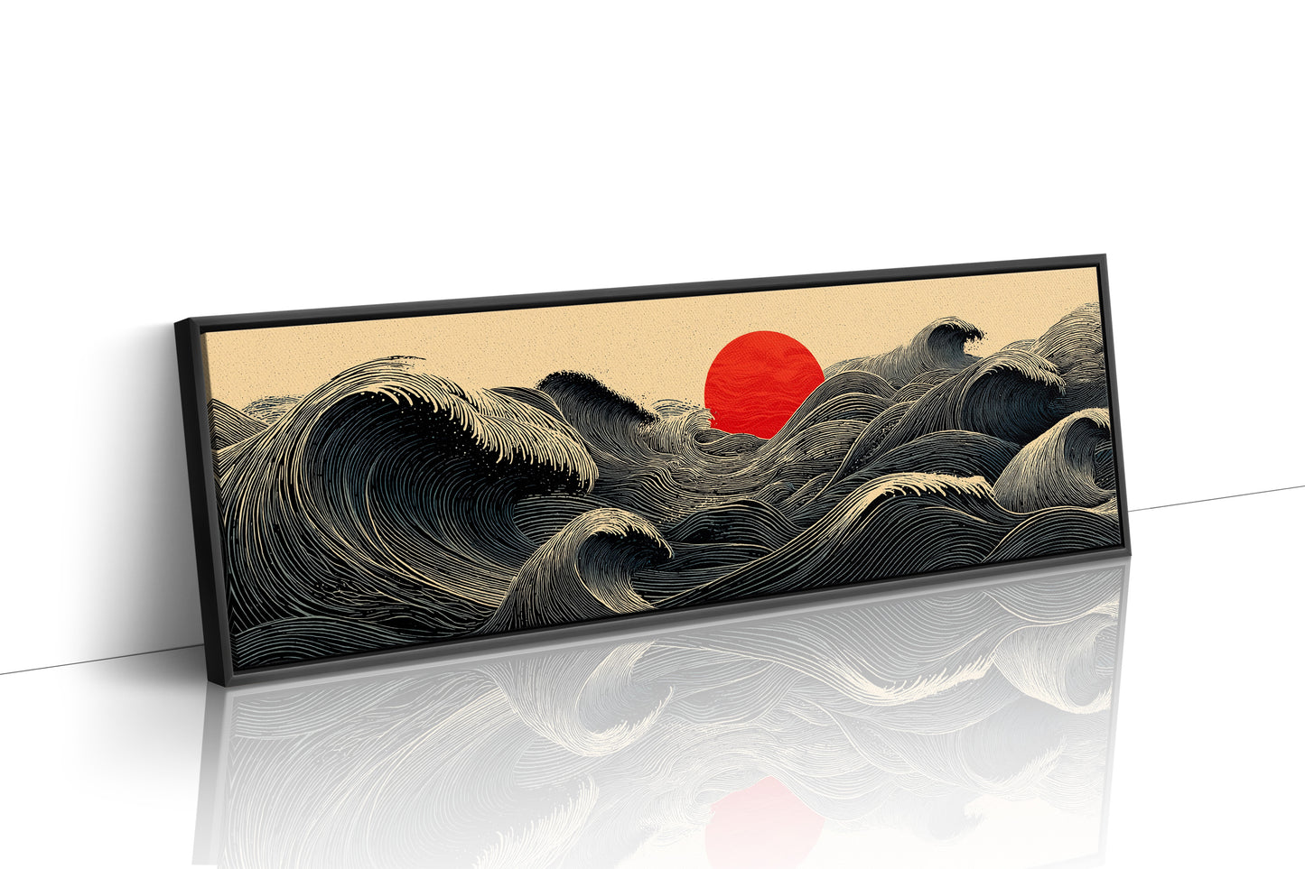 Waves Gather Before the Red Sun