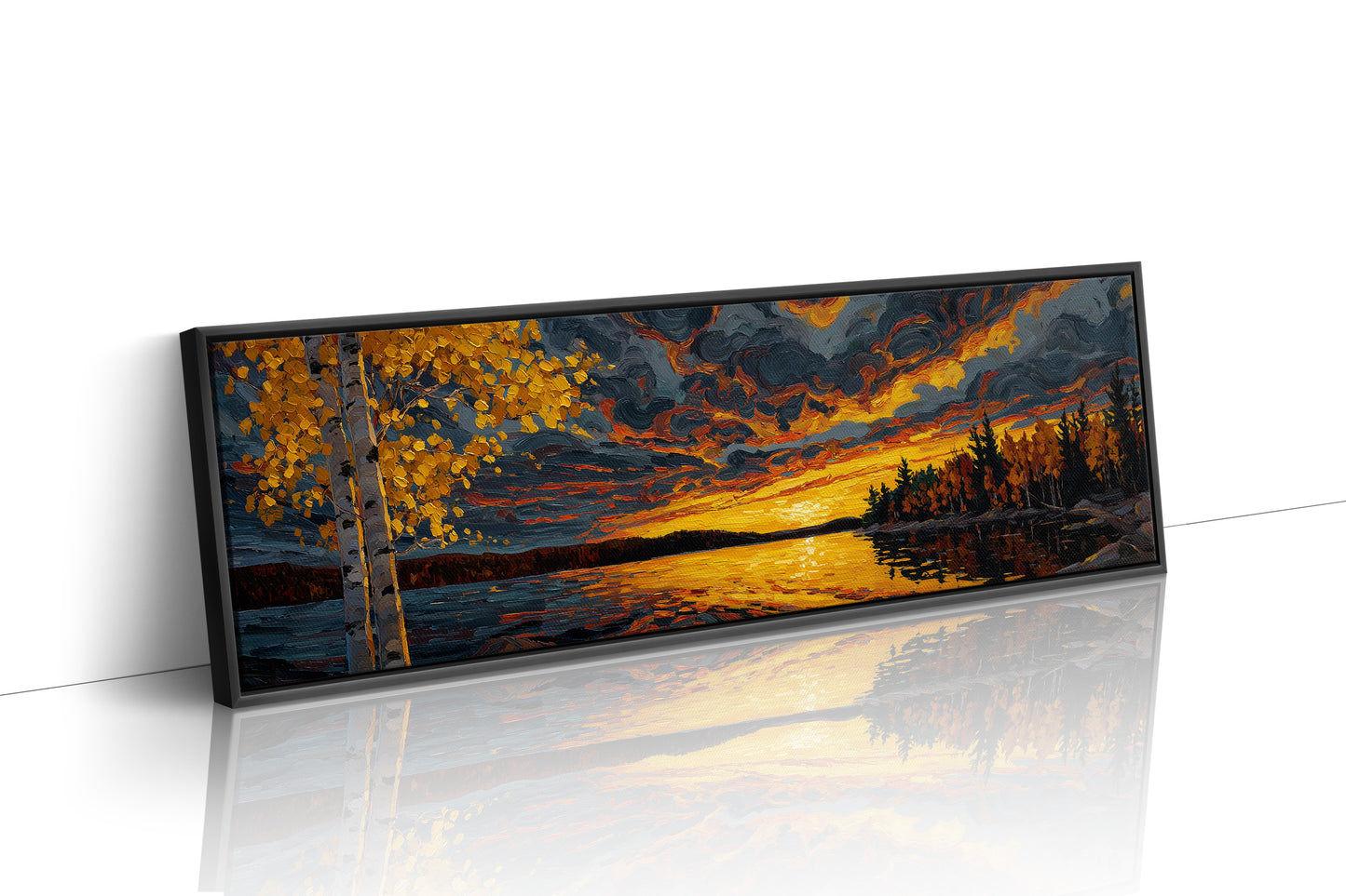 Sunset Across the Autumn Lake