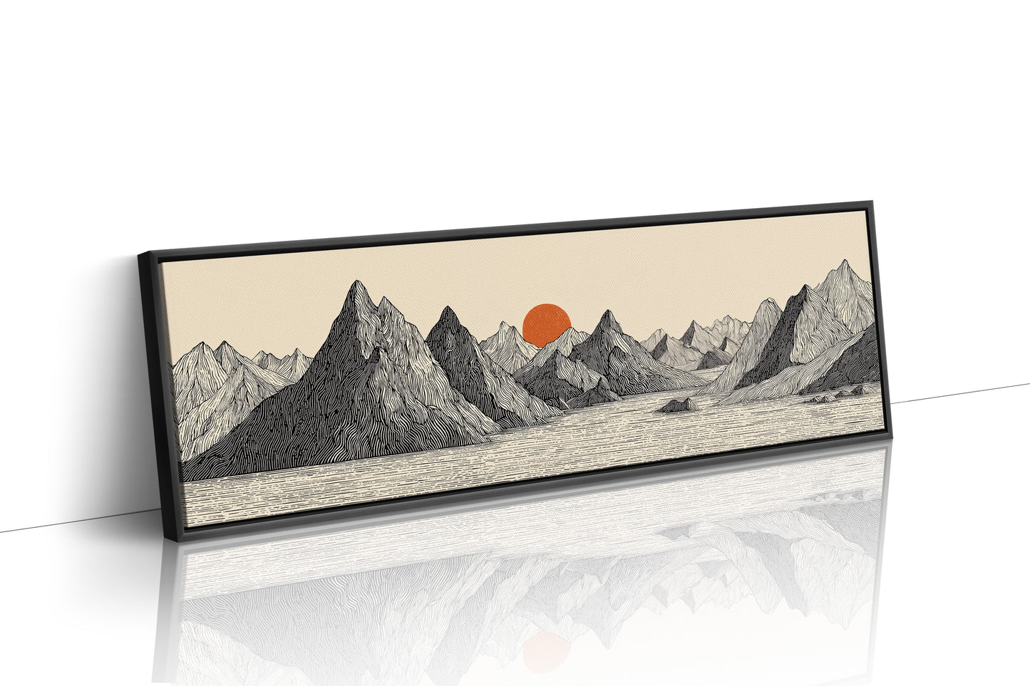 Sun Rises Over Carved Peaks