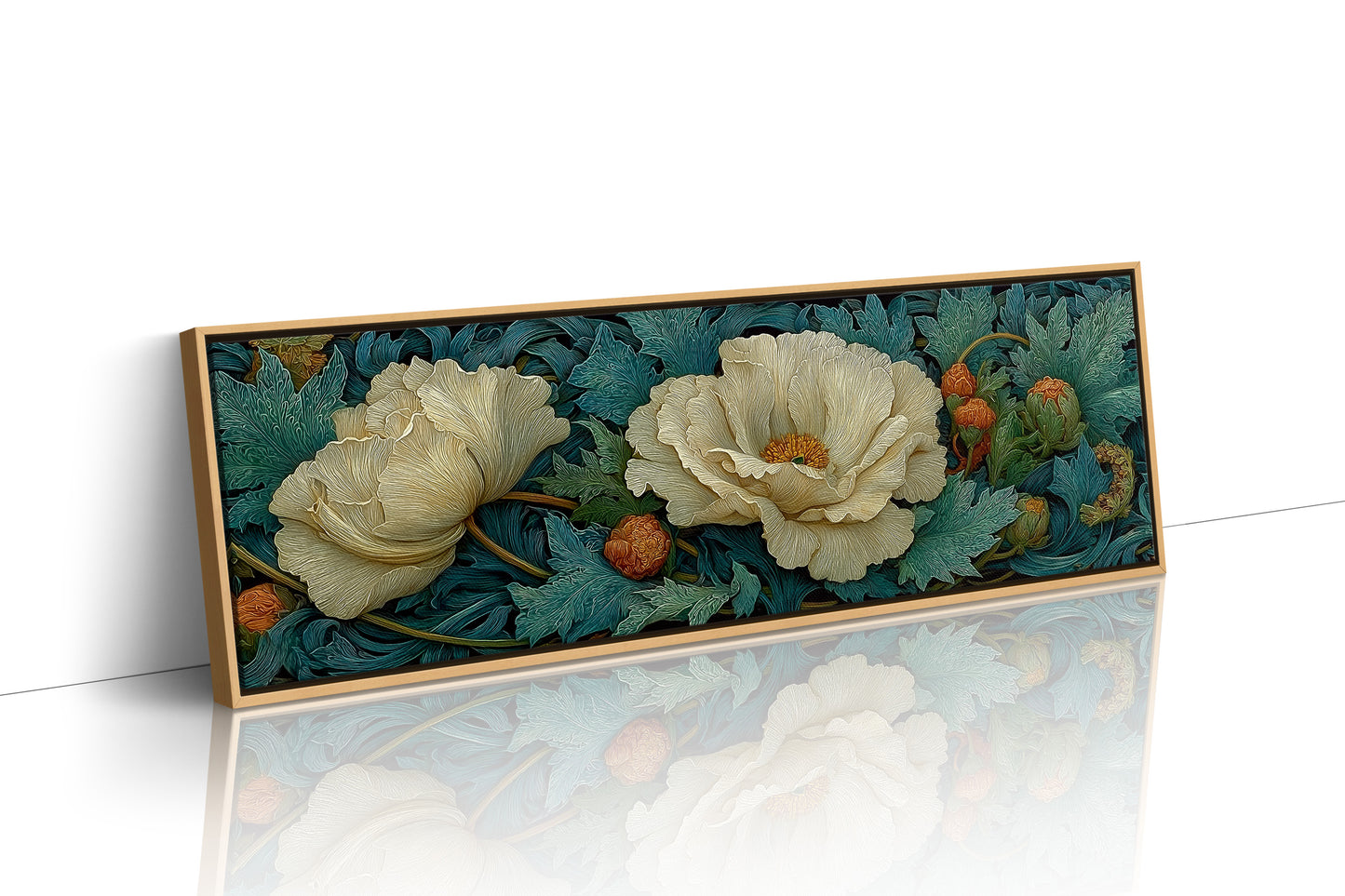 Ivory Petals in Verdant Drift