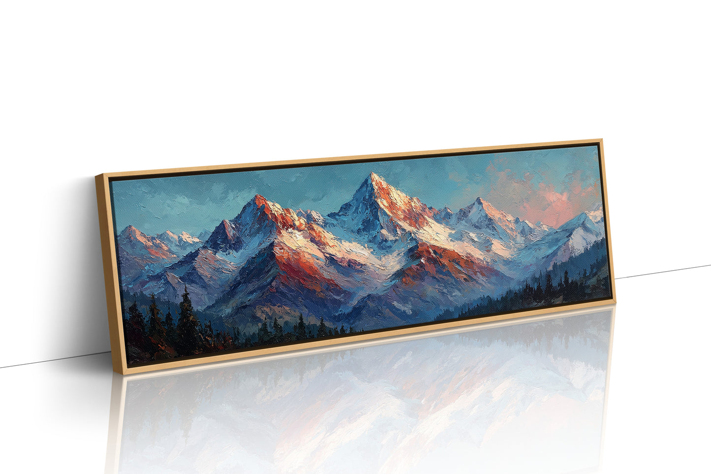 Crimson Light on Alpine Peaks