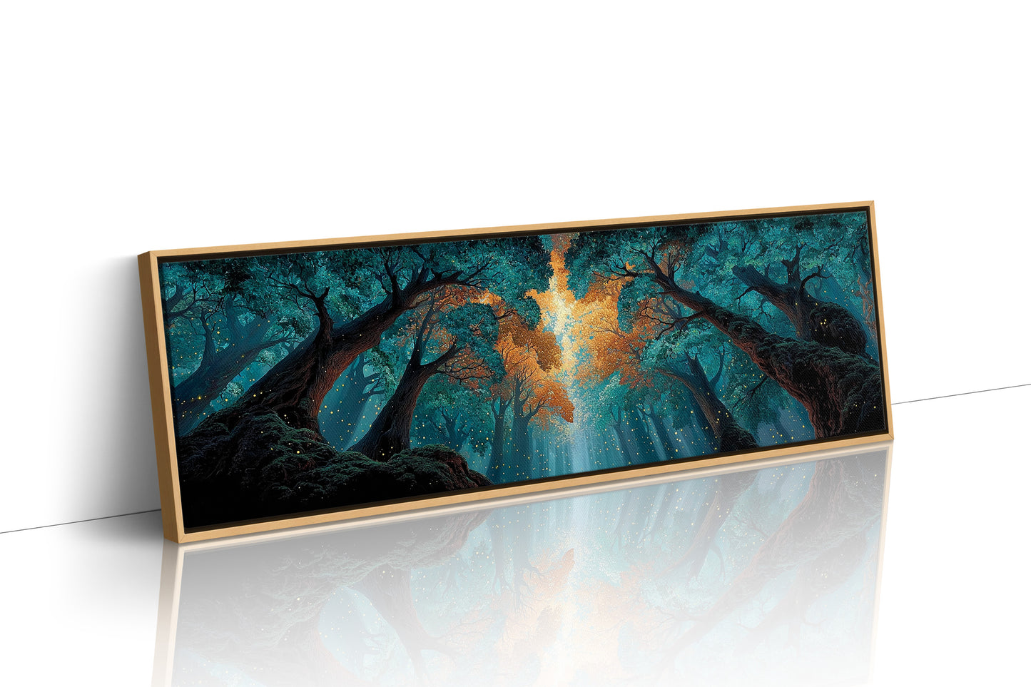 Golden Light Through the Enchanted Forest