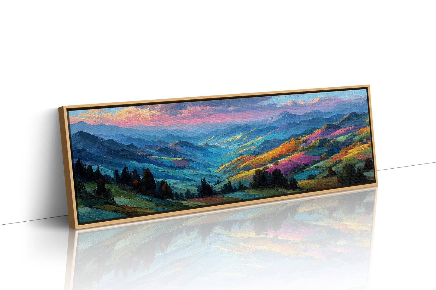 Hills Painted By The Setting Sun