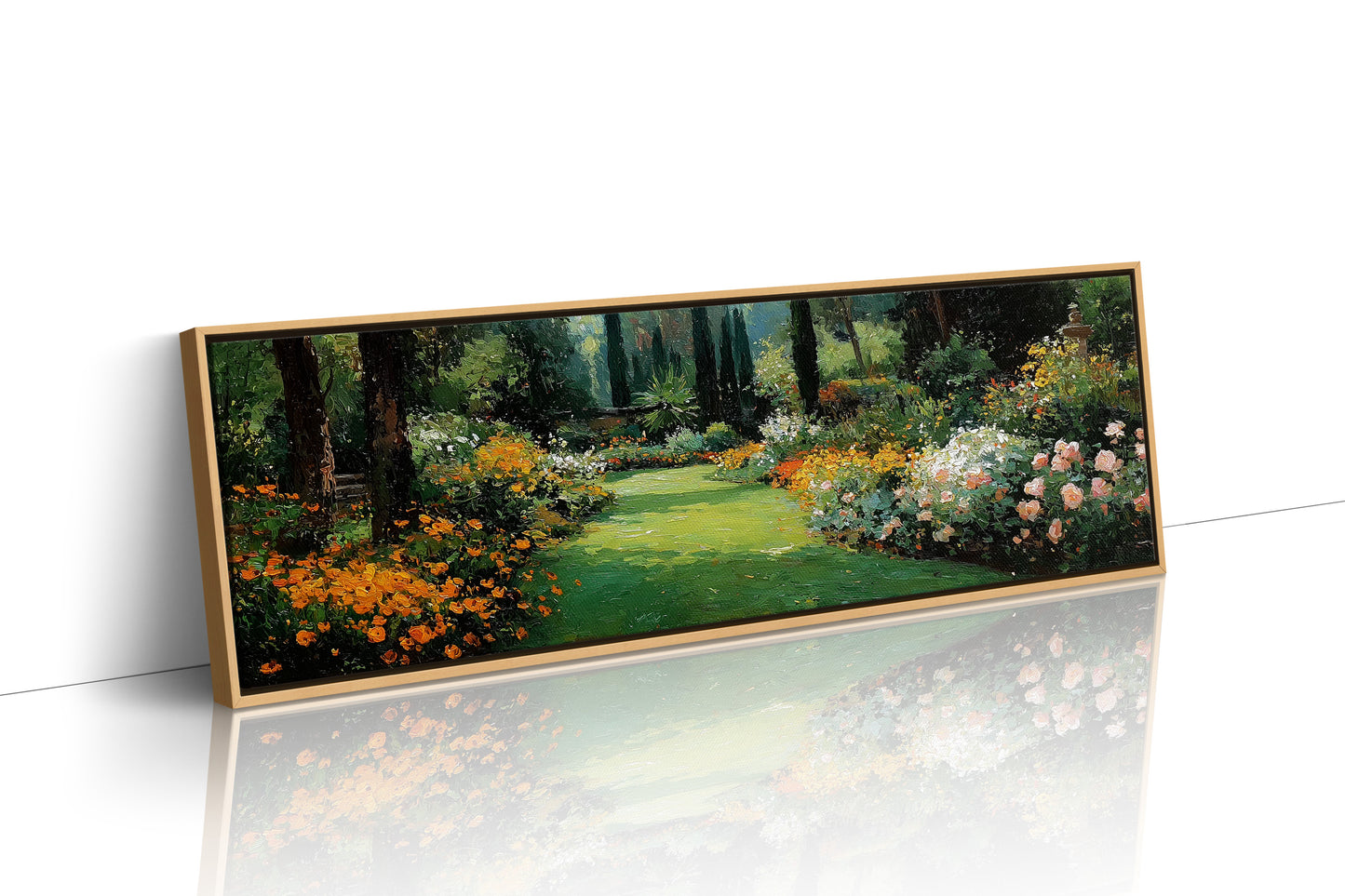 Sunlit Garden Path in Bloom