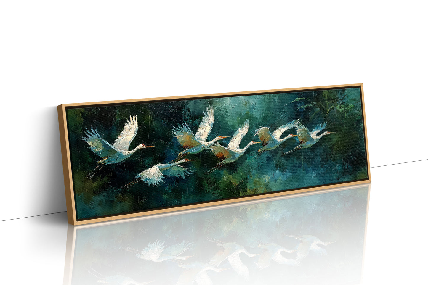 White Herons in Silent Flight