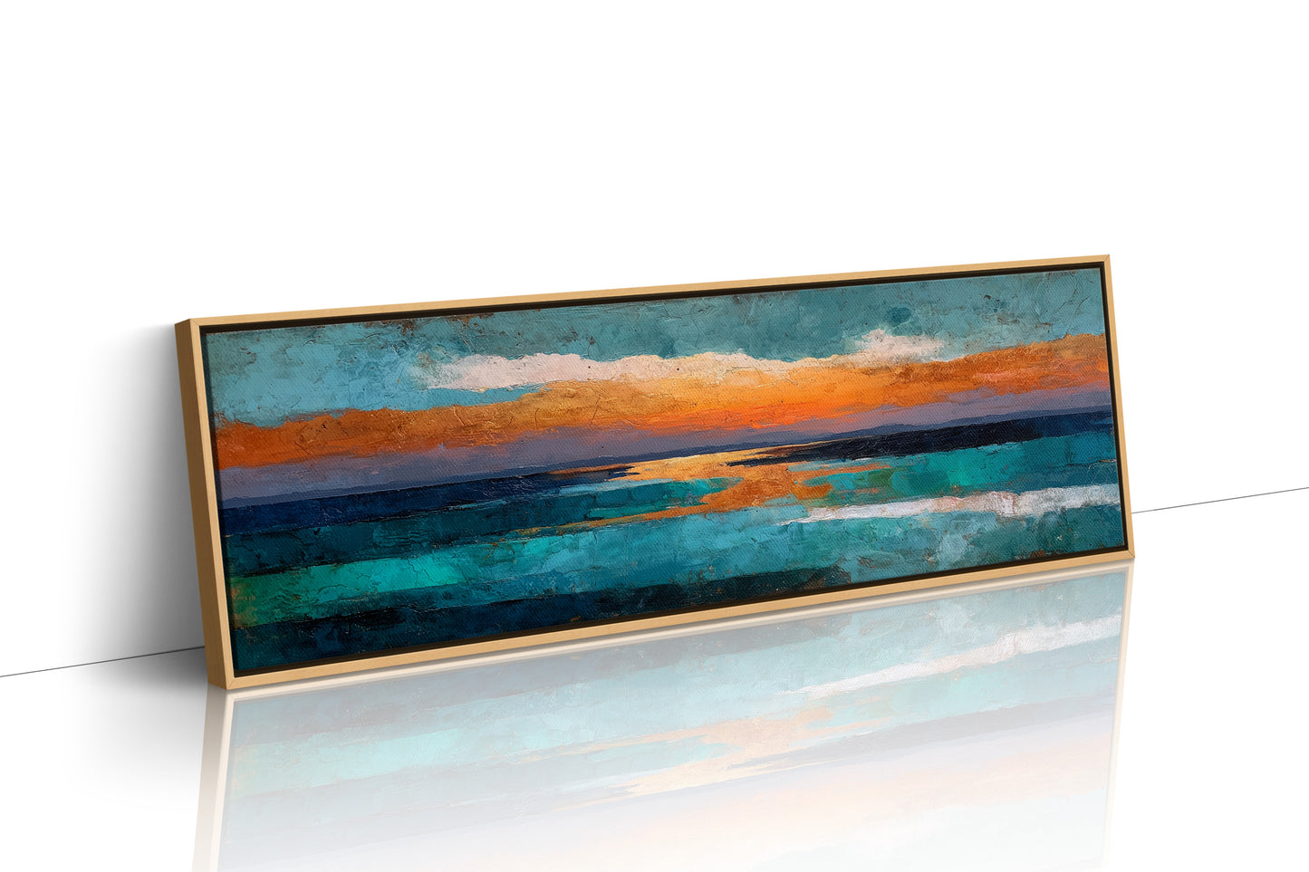 Abstract Ocean Sunset Horizon