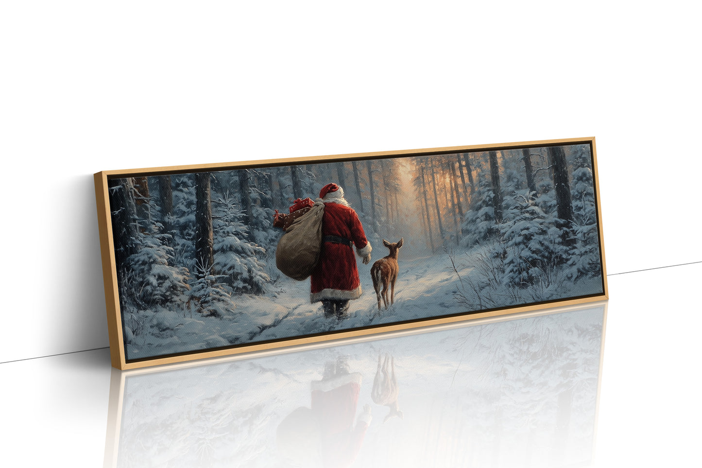 Santa’s Quiet Walk Through Winter Pines