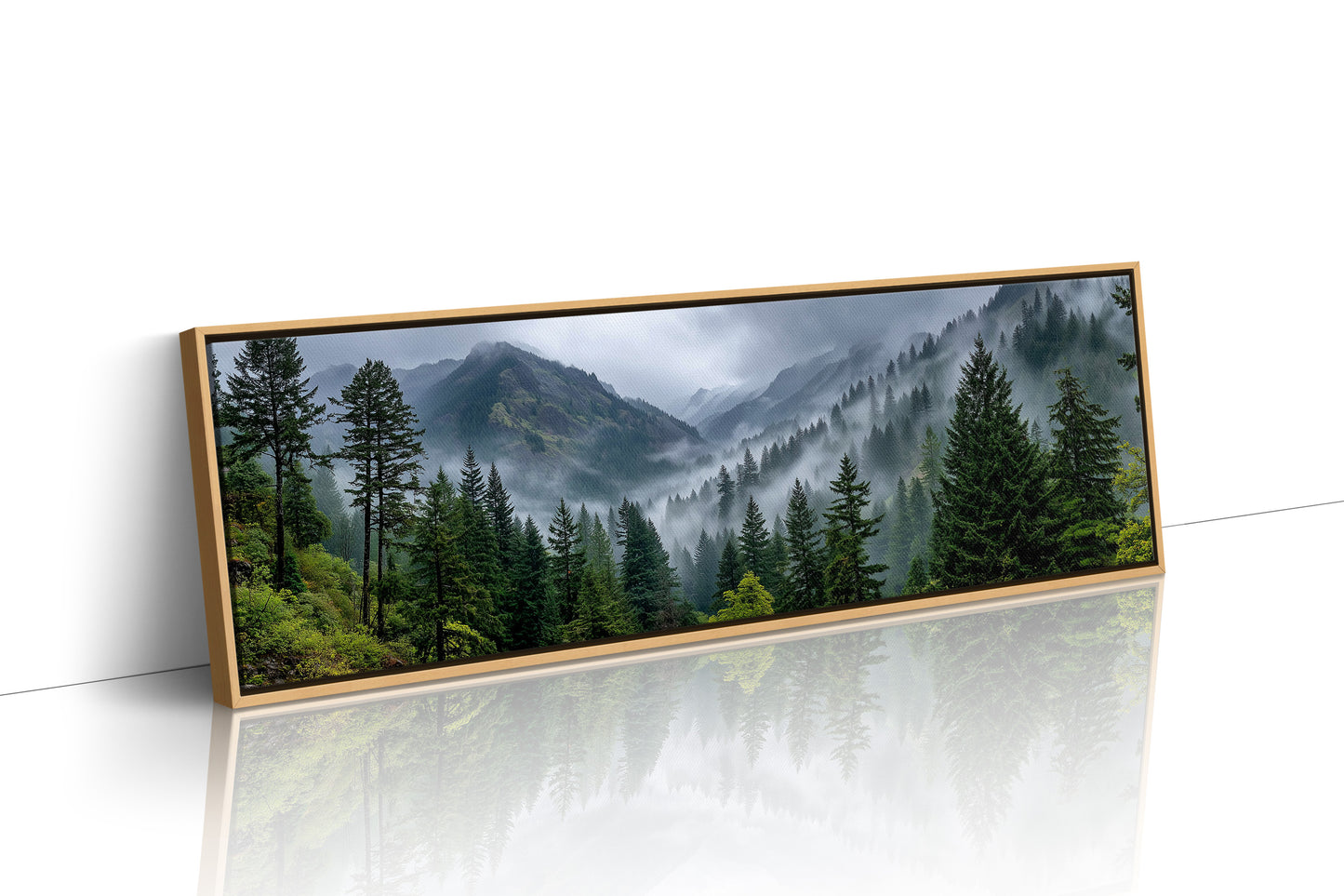 Misty Pines In Mountain Silence