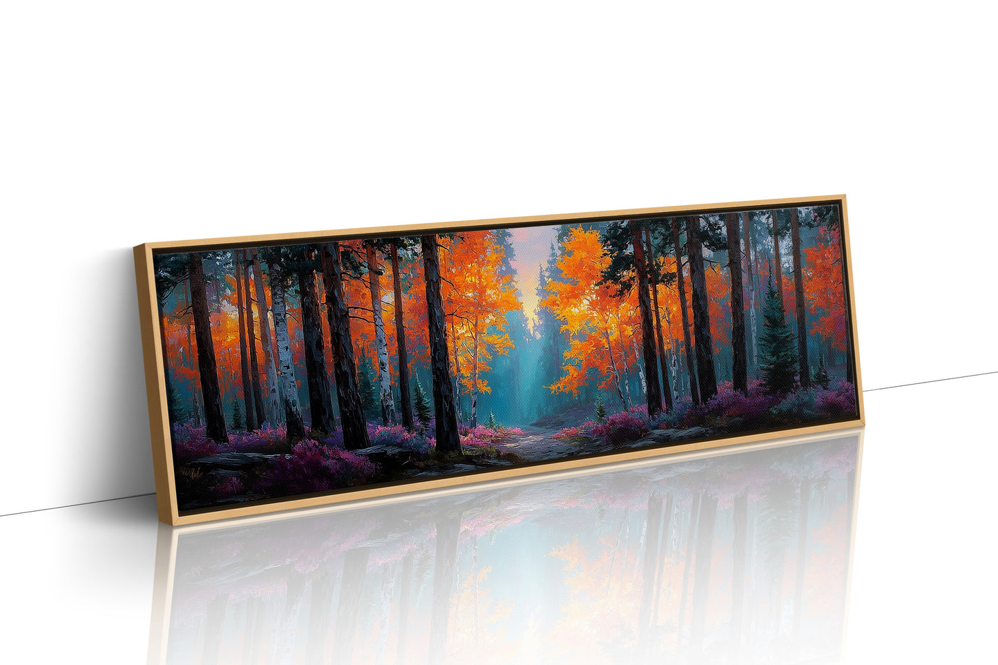 Firelight Through the Autumn Pines