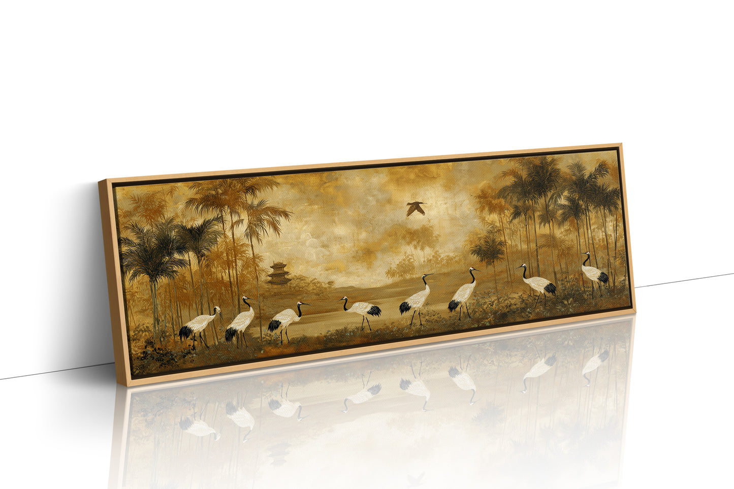 Cranes Crossing the Golden Grove