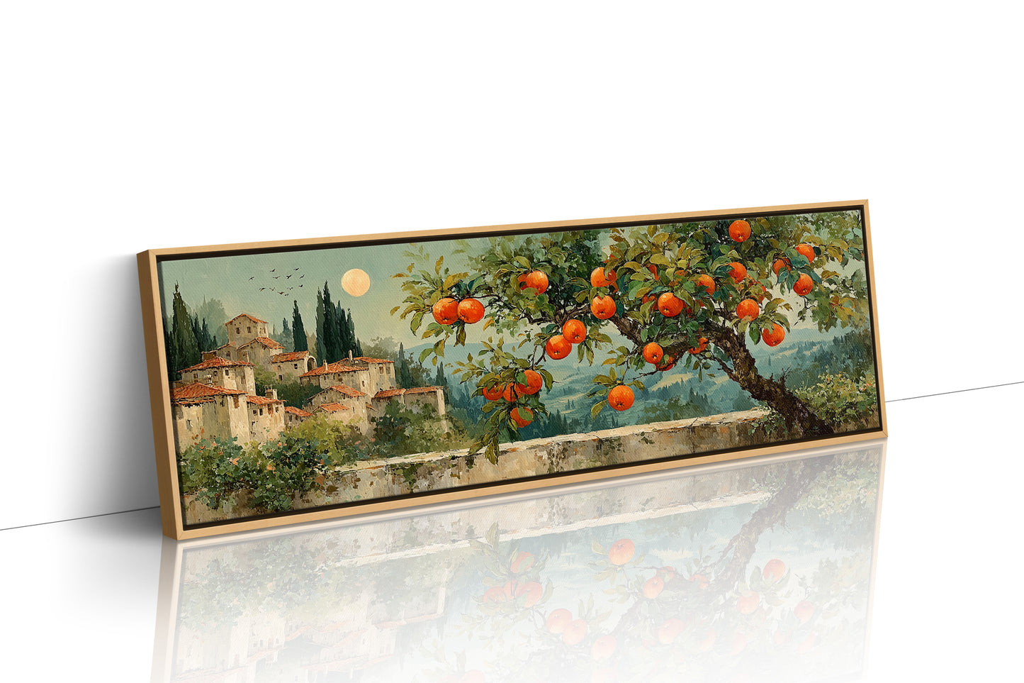 Orchard Moon Over Tuscan Hills