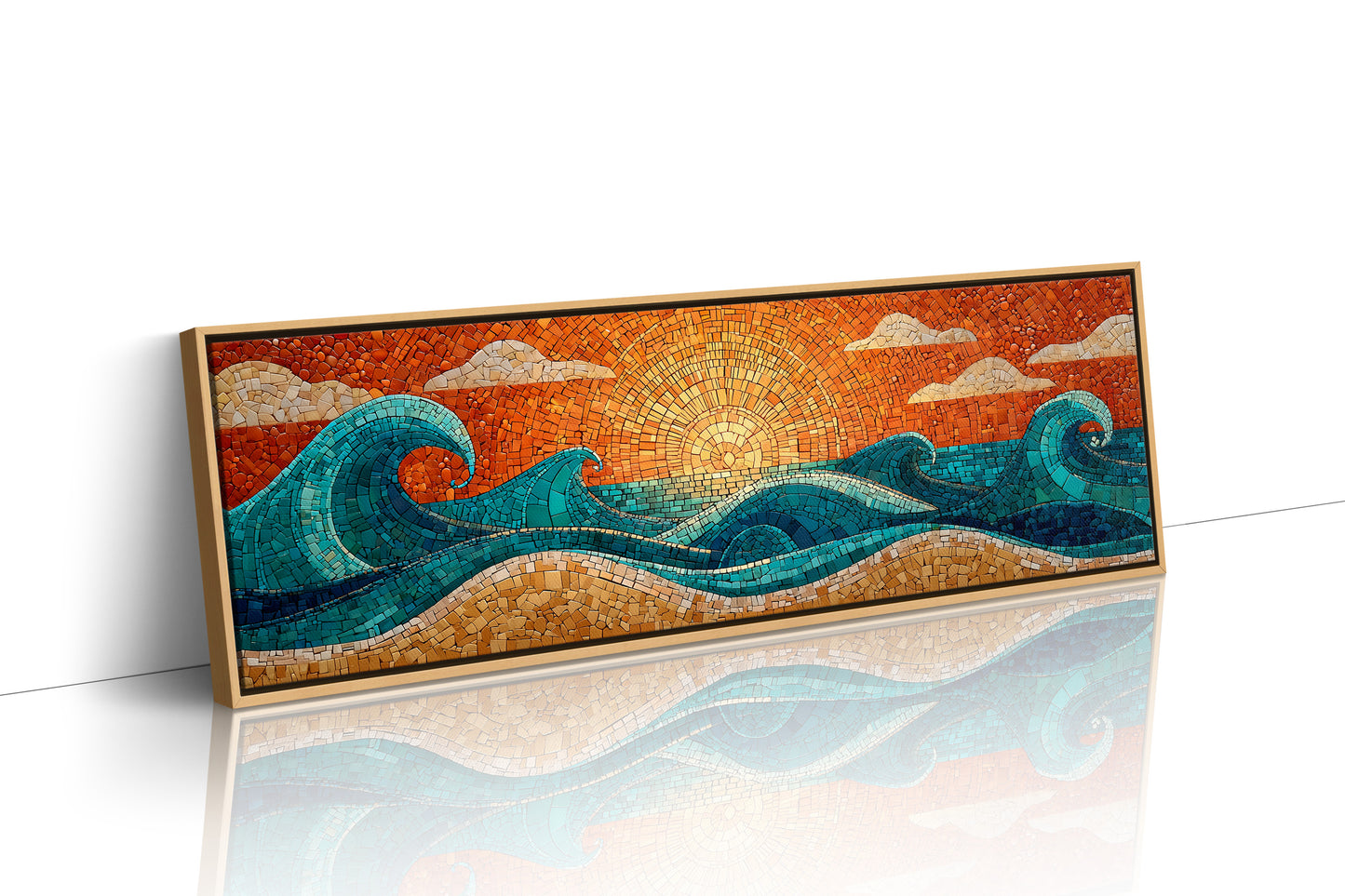 Sunrise Waves in Mosaic Light