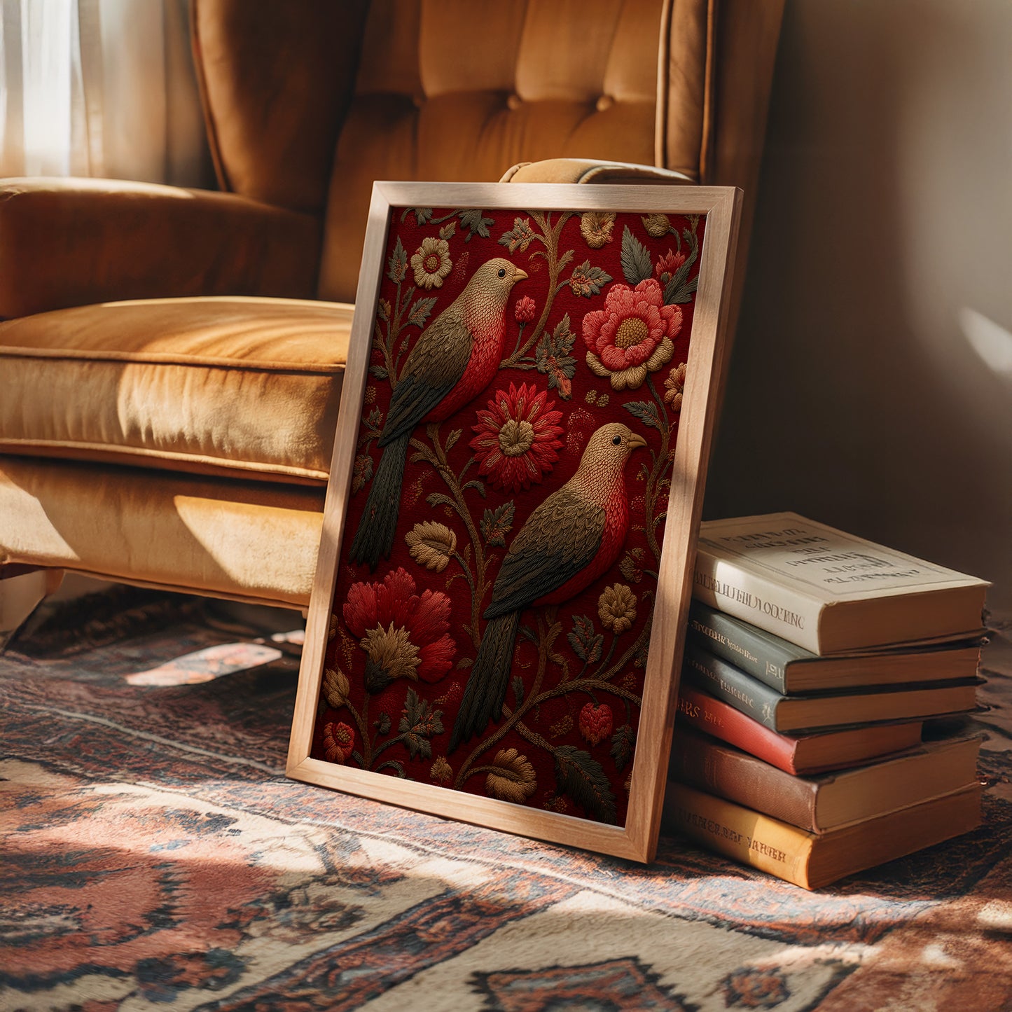 Stitched in Crimson and Gold