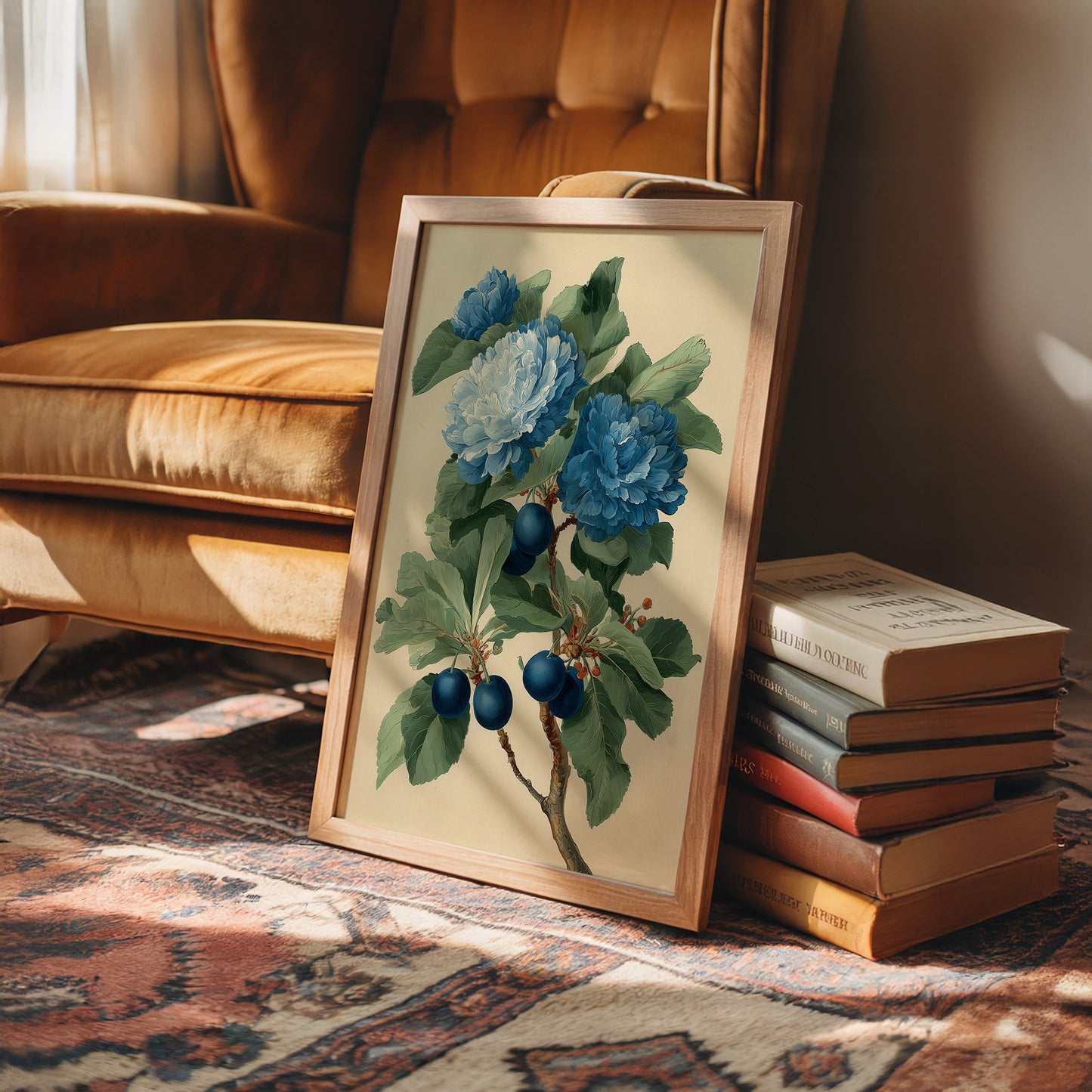 Blue Blooms and the Last of the Plums