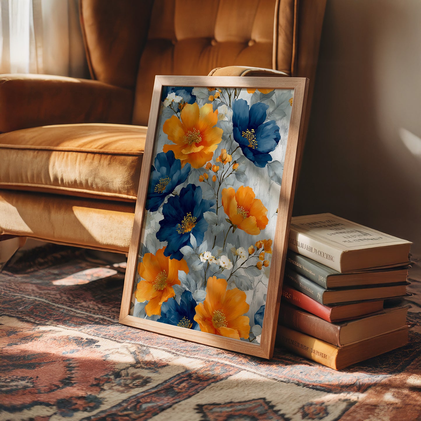 Navy Meets Orange at Full Bloom