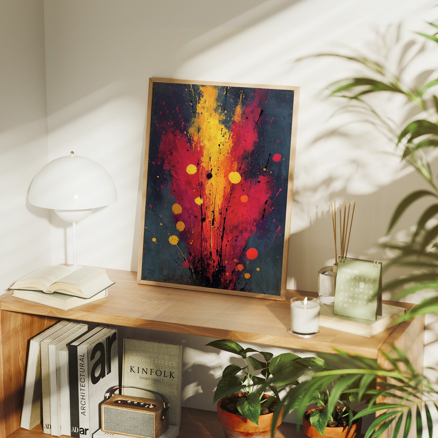 Eruption in Fire and Fuchsia