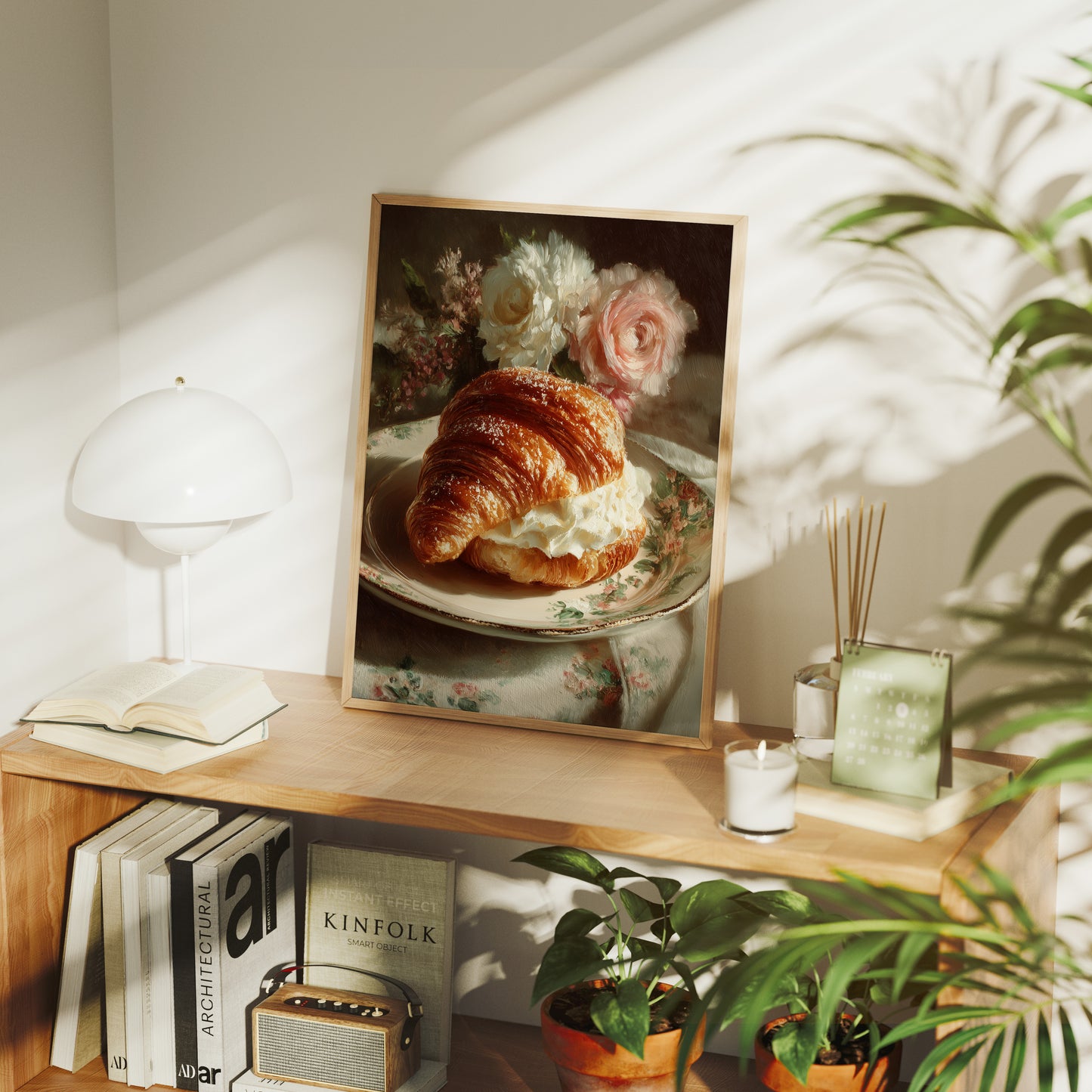 Croissant and Roses