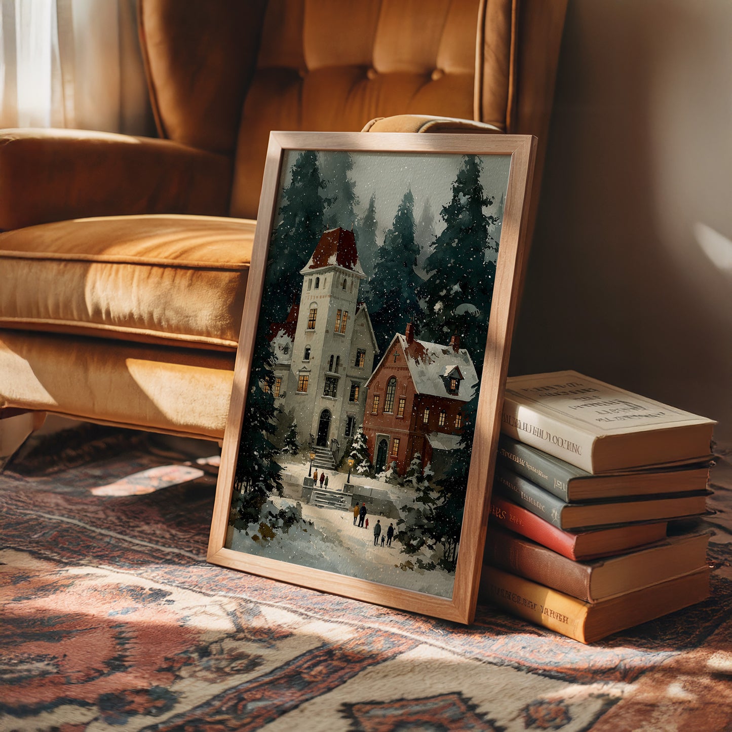 Snowfall Over the Old Chapel